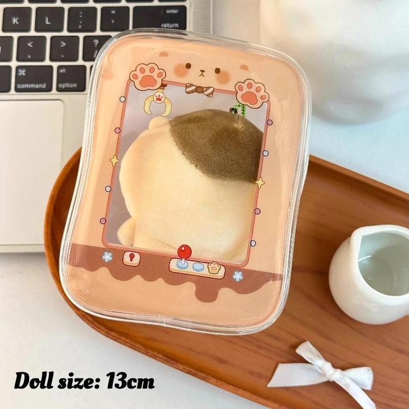 

Original Animal Transparent PVC Doll Storage Bags for 13 20cm Plush Doll Kawaii Claw Machine Shaped Storage Bag with Lanyard New
