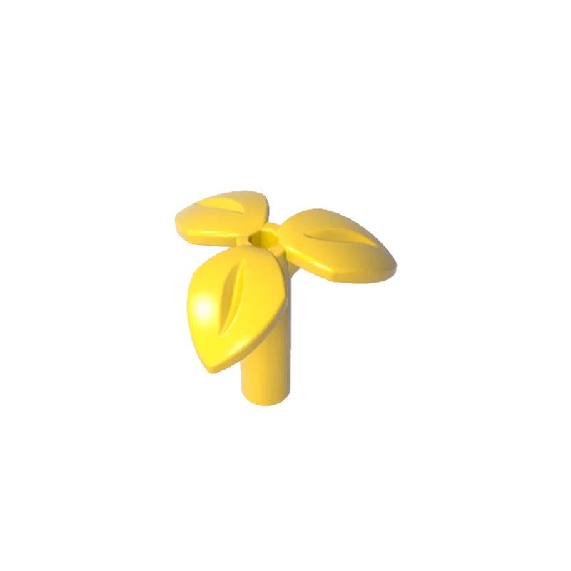 Premium Three-Leaf Plant Building Block Accessories Compatible with Lego Small Particles (37695) 0.1kg