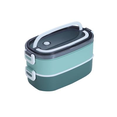 Wielowarstwowy lunchbox ze stali nierdzewnej, szczelny, odporny na wycieki, do podgrzewania w mikrofalówce, wygodny uchwyt, lunch