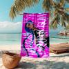 Beach Towel with Jinx Pattern - Soft,absorbent,machine Washable Lightweight&Modern,swimming,Travel Essentials