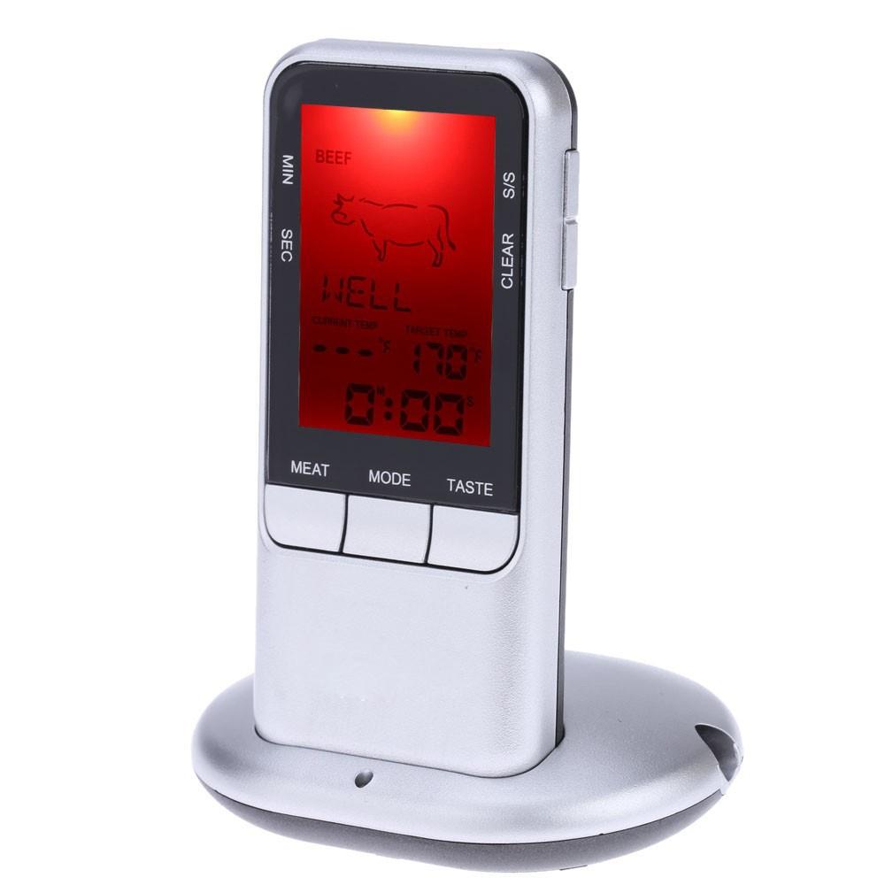 Dijital LCD Uzaktan Kablosuz Barbekü Et Yemek Pişirme Termometresi Mutfak Kullanımı