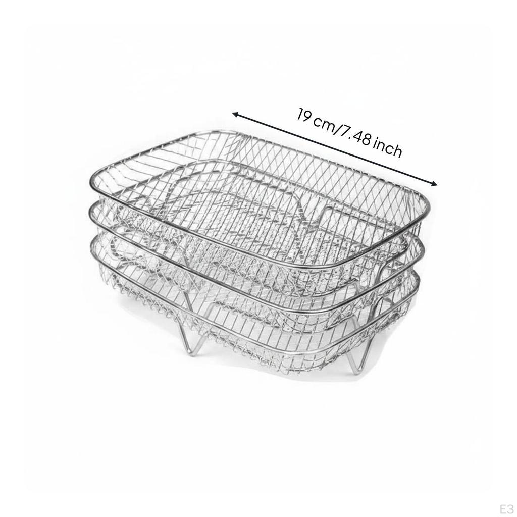 Air Fryer Rack Easy to Clean Three Tier Grill 3layer Detachable