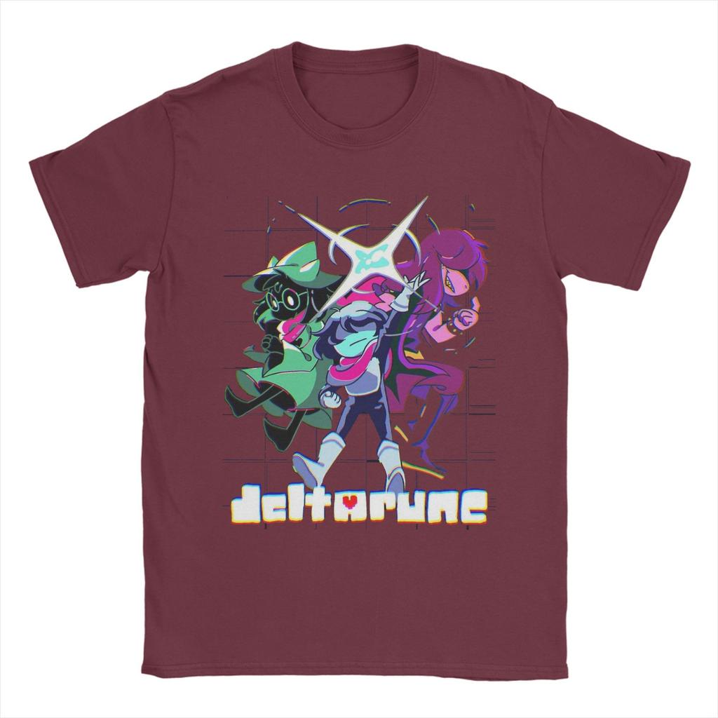 Deltarune Chapter Susie Kris Bold Action Pose Tee Shirt for Unisex Women Graphic Printing T Shirts Cotton Clothing