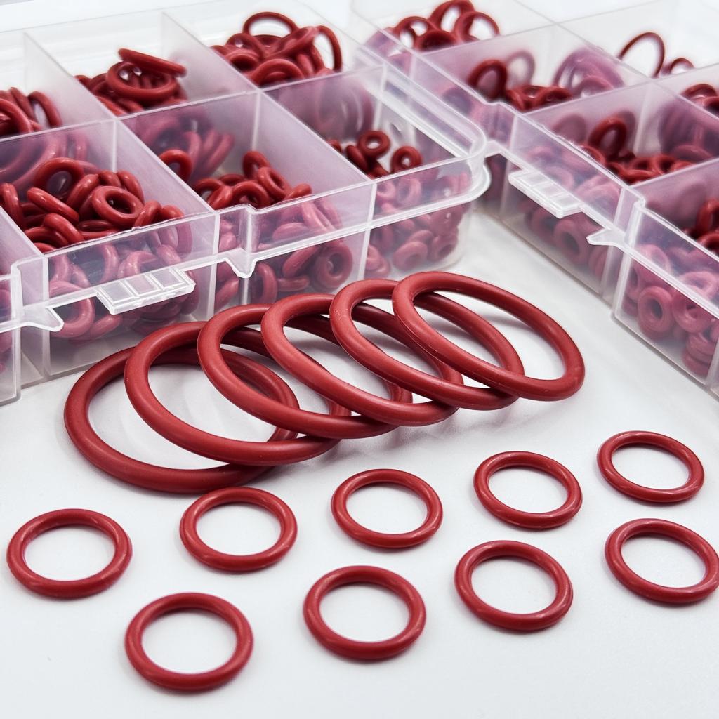 351pcs Silicone O-ring Set, 10 Sizes, Oil and Heat Resistant, Suitable for Cars and Pipelines