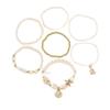 7-Piece Beach Bracelet Set: Ocean Bohemian Style, Shell, Starfish, and Pearl Pendant Bracelet, Suitable for Beach Vacations and