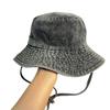 Hong Kong Style Retro Washed Denim Bucket Hat Couple Fashion Old Short Edge Basin Hat Breathable Solid Color Thin Spring and Summer