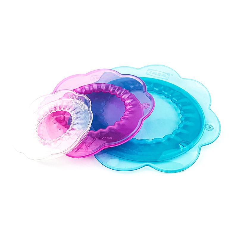 Silicone Stretch Lids Set Reusable Food Petal Shaped Bowl Covers, Elastic Food Container Lids Covers Keep Food Fresh