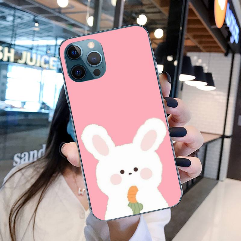 Niedliche Strichmännchen-Illustration Handyhülle für iPhone 11 12 13 Pro Max 5s 6s 7 8 Plus X Xr Xs Max Se 2020 13 Mini Hülle Abdeckung