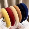 Solid Color Velvet Headbands Sponge Padded Hair Hoop Fashion Thick Hair Hoop Bands Daily Wear