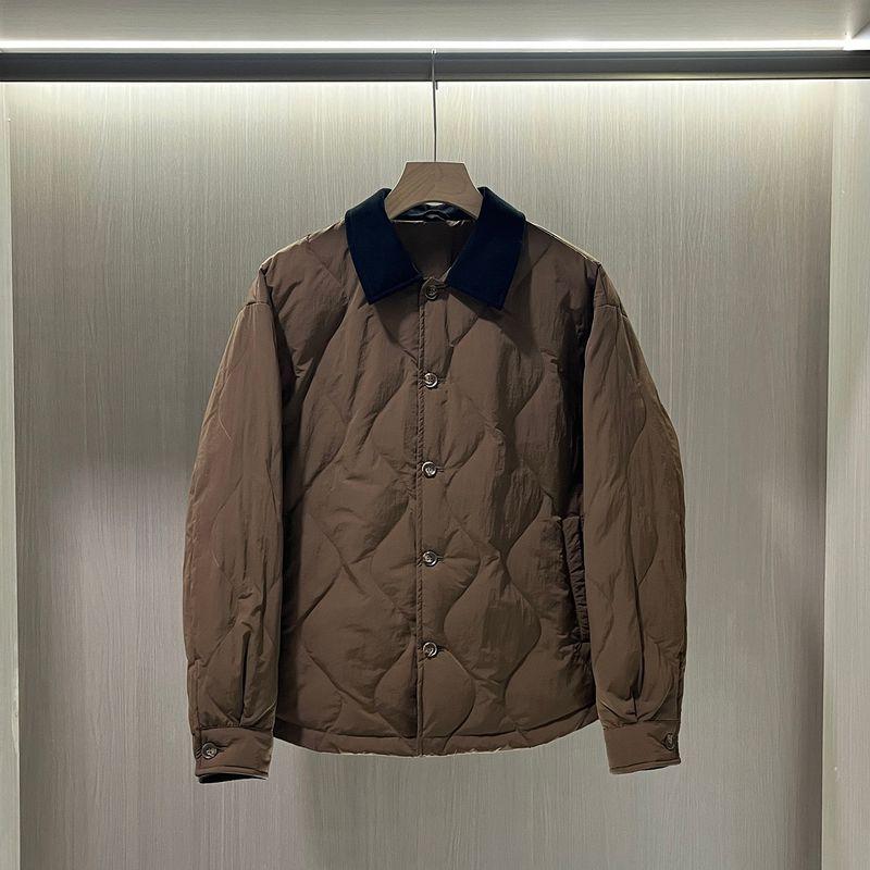 Lightweight down Jacket for Men and Women, Winter Retro Color-Blocking Shirt-Style Turn-Down Collar Casual Warm and Cold-Resistant Casual Coat