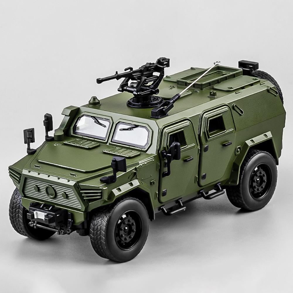 Large Size 1:18 Dongfeng Mengshi Car Model Toy Doors Opened Alloy Body Rubber Tires Military Off-Road Vehicles Gifts for Kids