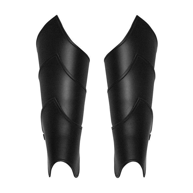 Retro Viking Medieval Renaissance Elf Warrior Leather Greaves Armor чёрный
