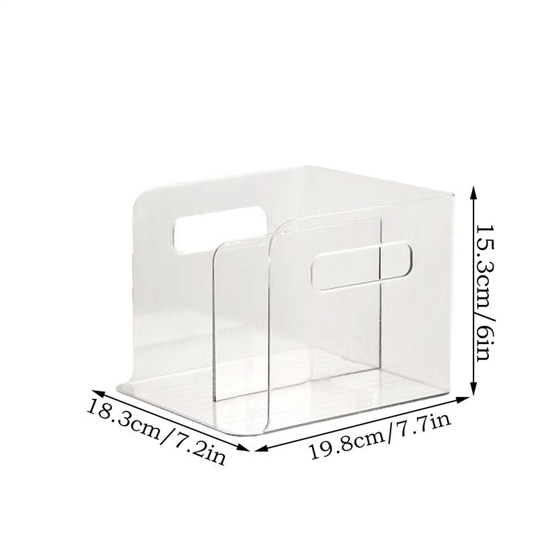 Transparent File Classifier Sturdy Desk File Organizer Bookshelf Document Storage Holder for Letter Recipe Home Office Supplies