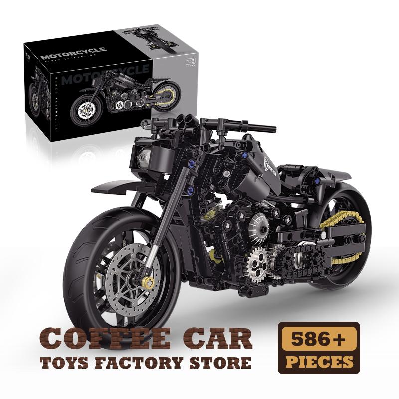 

Нетоксичный Новый Высокотехнологичный Мотоцикл Модель Кирпичи Moc Набор 1:8 Городских Скоростных Мотоциклов Строительные Блоки Гоночный Мотоцикл Детские Игрушки Подарки для Взрослых и Детей