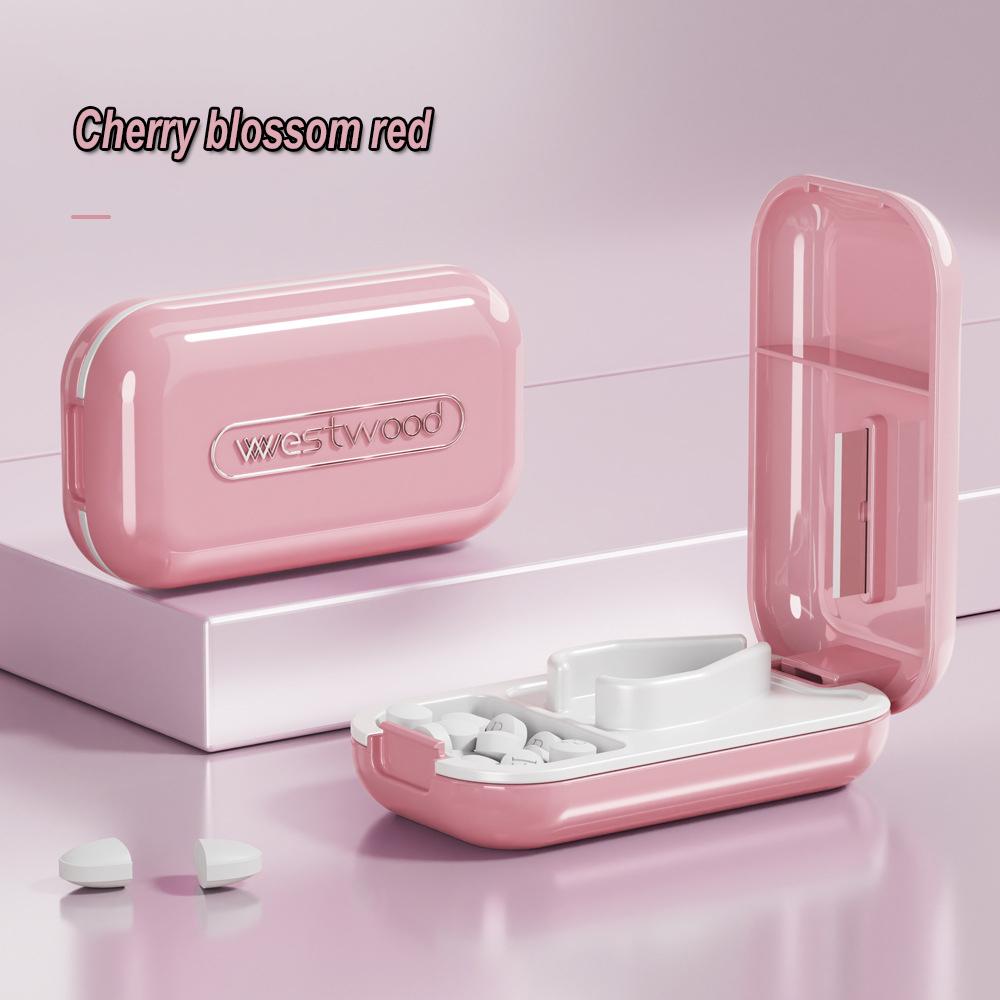 Pill Cutter Invisible Storage Box Portable 2 In 1 Mini Medicine Tablet Medicine Small Small Medicine Box Health Pills Case