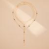 3Pcs Unique Cross Pendant Necklace Set For Women Simple Crystal Necklace Sweater Chain Long Y-Shaped Necklace Y2K Party Jewelry