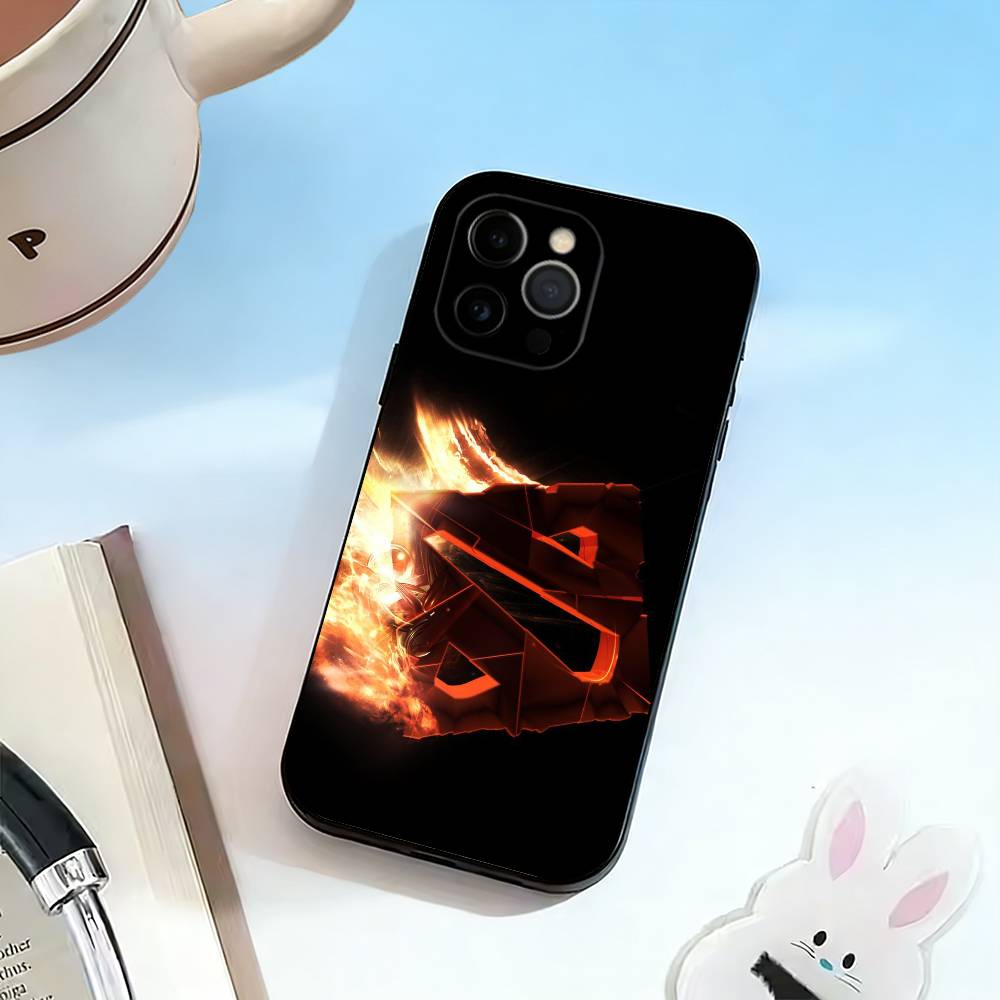 Games D-Dota 2  Phone Case For iPhone 17,16,15,14,13,12,11 Plus,Pro Max,XS,Soft Silicone Black Cover