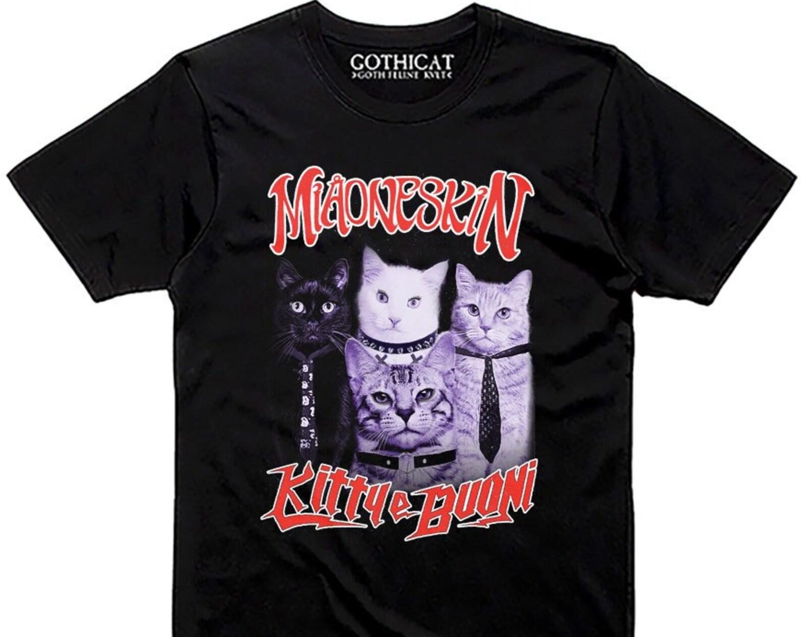 Miaoneskin Kitty and Good T shirt Maneskin rock eurovision sanremo Damiano victoria ethan Man Woman Sweater Long V-neck Taddler Baby XL