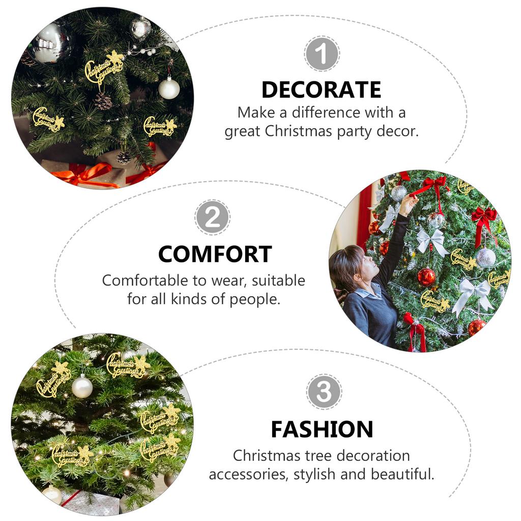 30Pcs Christmas Ornaments Xmas Tree Decorations Plastic Plate Adornments Reusable Festive Layout Christmas Tree Decors