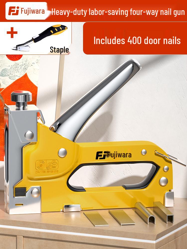 Fujiwara Manual & Pneumatic Nail Gun for Woodworking and Bookbinding