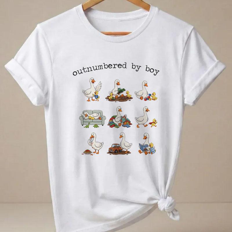 Funny Goose Mama Tshirt Unisex Short Sleeve Mothers Day Gift Cute Boy Mom Tee Shirt Summer Soft Clothing for Unisex