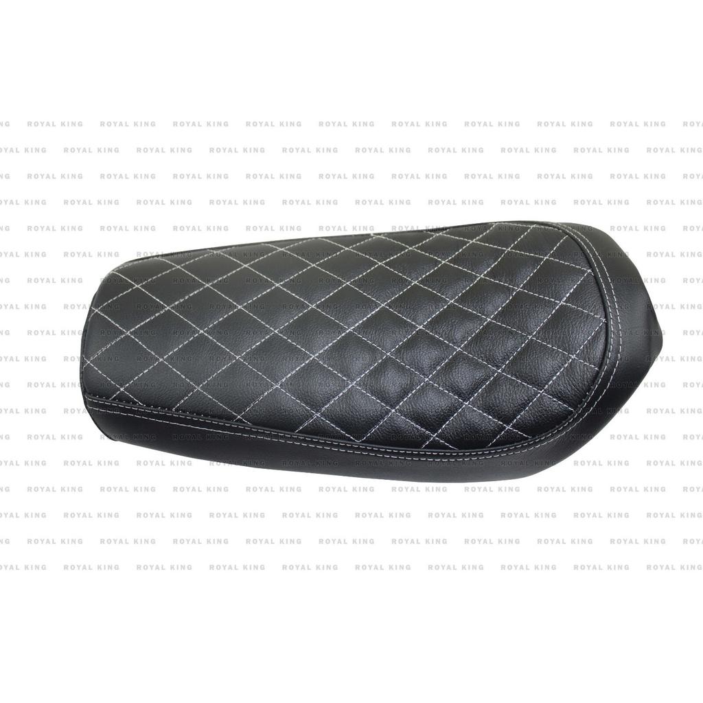 "Premium Leather Single Rider Seat With Cowl" Fit For Royal Enfield INT & GT 650