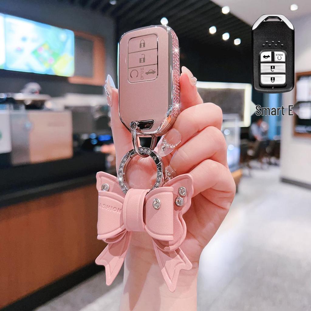 Car Key Cover for CR-V, Binzhi, XRV, HR-V, Haoying, Civic, UR-V, Accord, and Lingpai - Shell Buckle Design