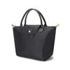 Longchamp Le Pliage Green 23 Short Handle Zipper Closure Recycled Canvas Dumpling Tote Bag Small Women tote bags Black 1621919001