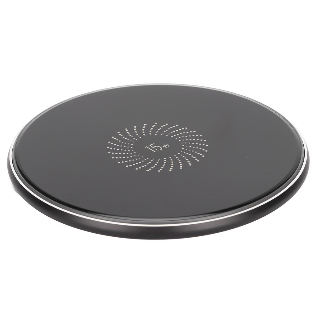15W Wireless Fast Charger with 1m TypeC Cable Pure Copper Coil Fast Wireless Charging Pad