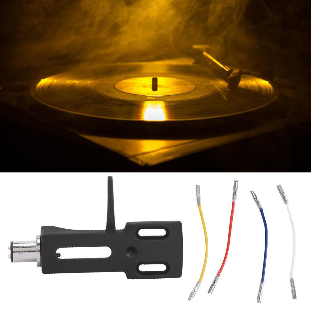 Universal Music Player Gramophone Black Mounting Bracket Replacement with 4pcs   Wires