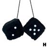 Car Colorful Soft Spotty Furry Fluffy Hanging Mirror Fuzzy Dice Decor Z4R1