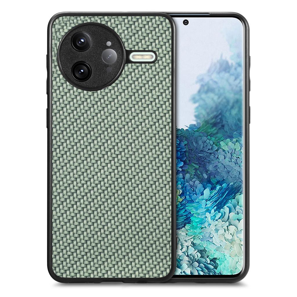Pro Xiaomi Poco F7 Ultra 5G/Xiaomi Redmi K80 Pro 5G Pouzdro Textura karbonových vláken PU+PC+TPU Zadní kryt telefonu
