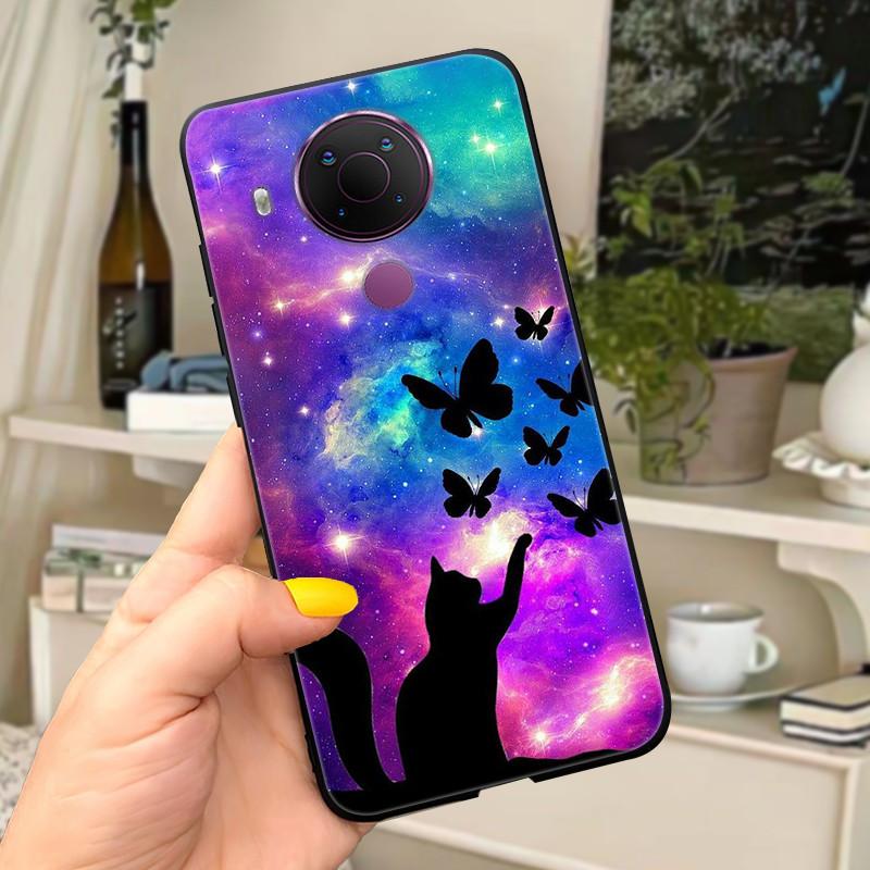 For Nokia 5.4 Case Soft Black Silicone Phone Back Cover For Nokia 5.4 Case Nokia5.4 TA-1333 TA-1340 TA-1337 TA-1328 TA-1325 Cat