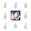 Hanging Tags Dwarf Keychain Pendant Mold DIY Santa Claus Mold Xmas Pendant Silicone Mold  Garden