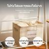 Cotton and Linen Drawstring Storage Box, Transparent Visible Fabric Storage, Home Wardrobe