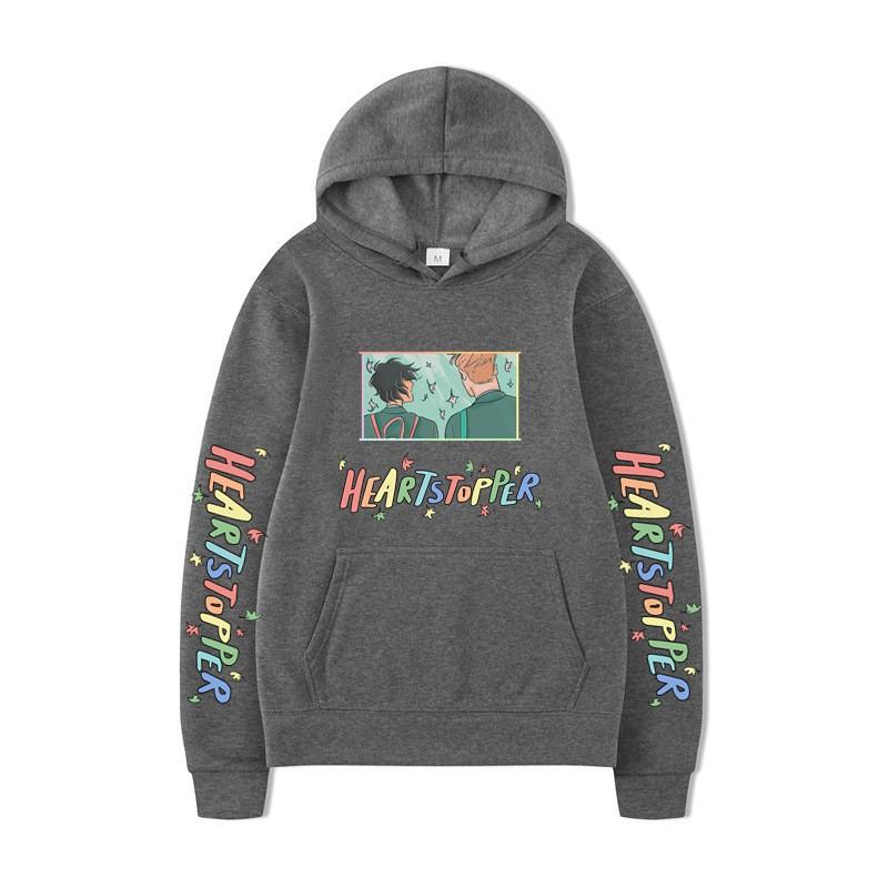 Heartstopper Nick Charlie Hoodie Womens Graphic Print Sweatshirt Casual Loose Fit