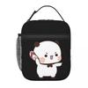 Cute Bubu Is Throwing Flip-flops At Dudu Insulated Lunch Bag for Women Children Portable Food Boxes Thermal Lunch Box Tote