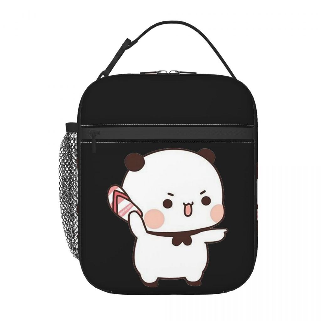 Cute Bubu Is Throwing Flip-flops At Dudu Insulated Lunch Bag for Women Children Portable Food Boxes Thermal Lunch Box Tote