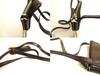Authentic BVLGARI Logo Mania Beige Canvas Brown Leather Crossbody Bag Pouch #a888  Refurbished