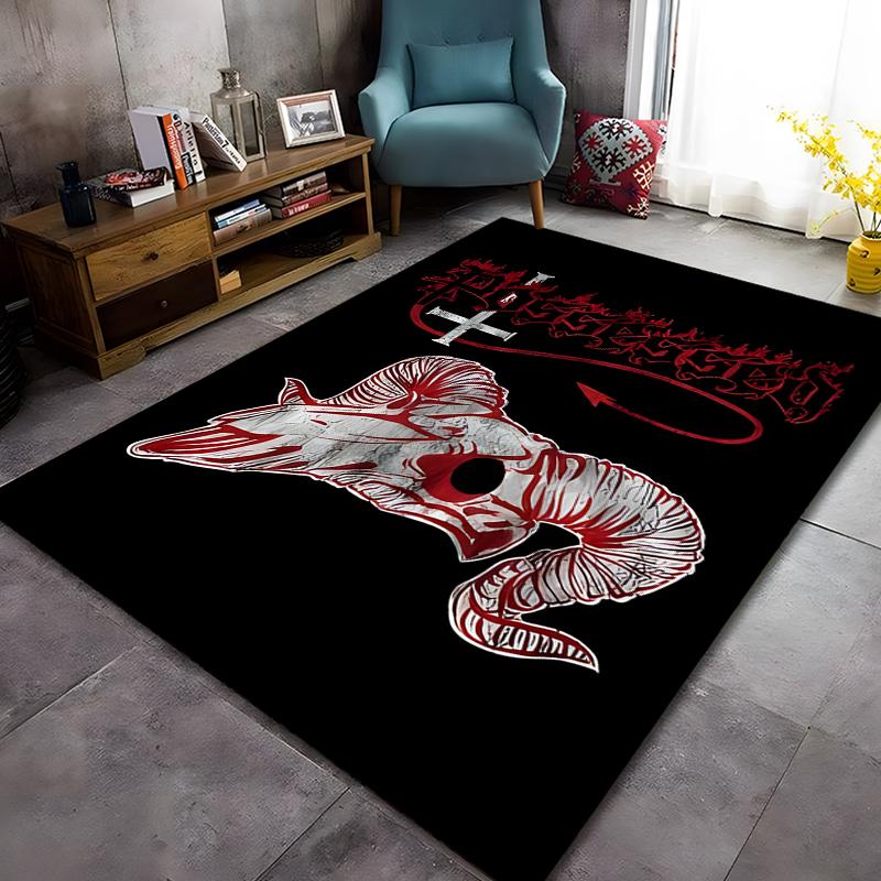 Band-Possessed Pattern Carpet Home Living Room Decoration Rug Bedroom Kitchen Bathroom Play Non-slip Floor Mat Hallway Balcony