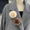 Flower Brooch Pin Imitation Mink Plush Brooch Soft and Comfortable Designs Accessory for Women Various Decoration