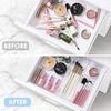 Transparent Plastic Drawer & Compartment Storage Box Set for Dressing Table Sundries