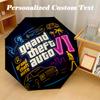 8‑Rib Automatic Umbrella, Grand Theft Auto Design Foldable Umbrella for Sun Rain Protection Travel