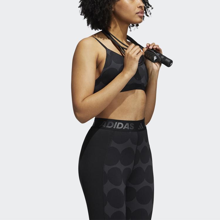Adidas Am Marimekko Low-Intensity Compression Training Sports Bra Women Underwear Black H16923