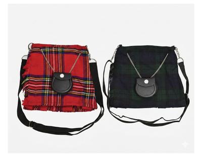 Royal Stewart Shoulder Hand Bag Scottish Tartan Gift Wallet Passport Holder Women's Girls