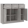 vidaXL Sideboard Grau Sonoma 91x28x75 cm Holzwerkstoff