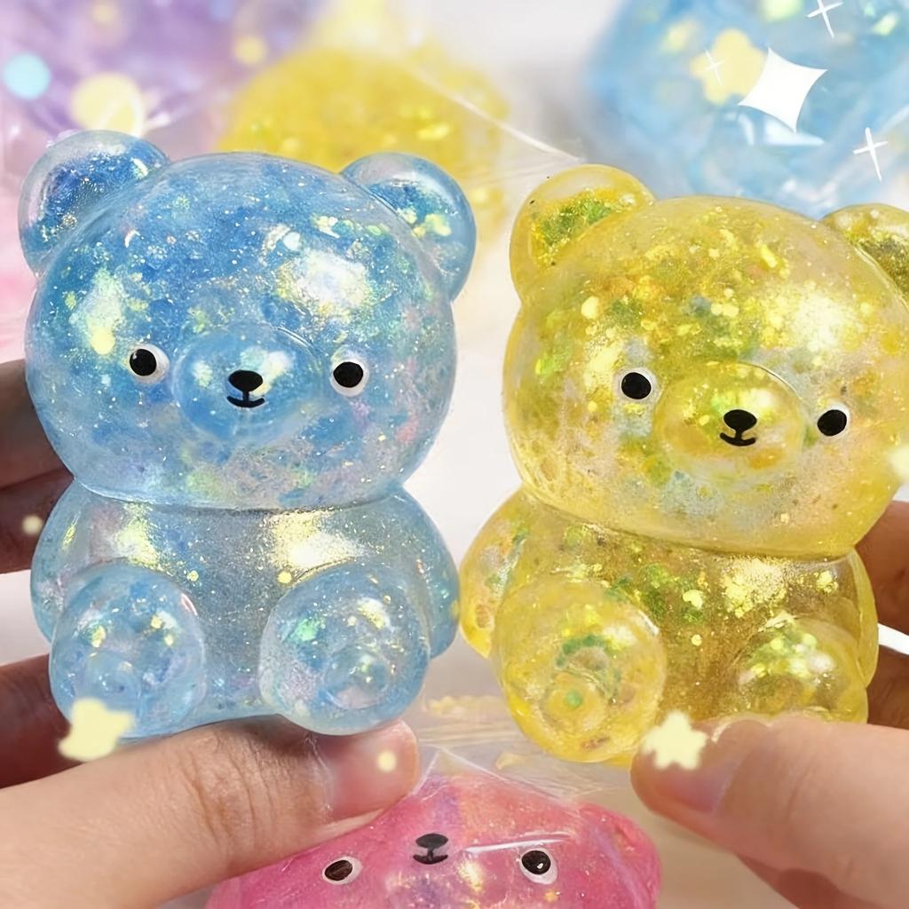 Süßes schillerndes Bären Squishy Spielzeug, langsamer Rückprall, hohe Elastizität, dehnbares Schreibtisch-Fidget für das Büro, Geburtstagsgeschenk
