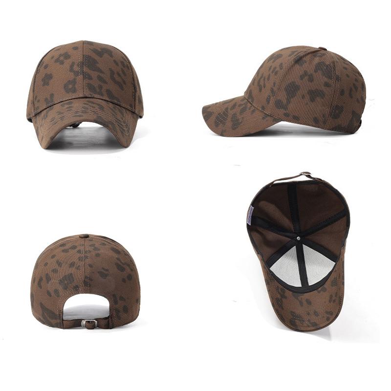 Leopard Hard Top Baseball Cap Outdoor Sun Hat