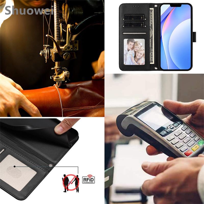 For Tecno Pova Slirm Neo 3 4 5 6 7 Curve Ultra Spark 40 2025 Pro 4G 5G Flip Leather wallet Case Protection Card Holder Cover
