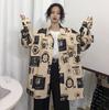 Harajuku Blouse Couple Shirt Women Men Clothing Blouses Bf Long Shirts Spring Autumn Turn-down Collar Casual Top